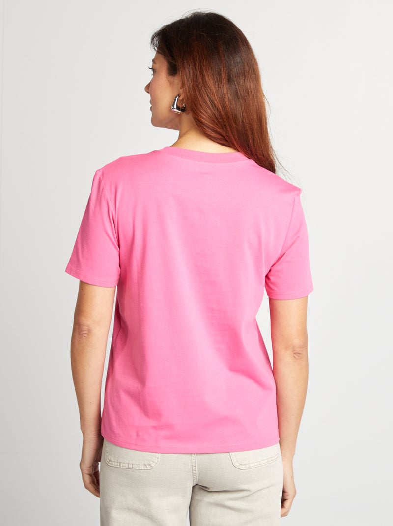 Camiseta de manga corta ROSA - Kiabi