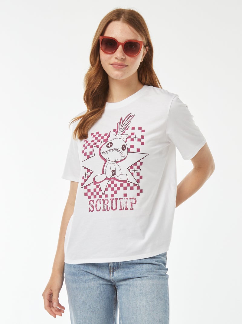 Camiseta de manga corta 'Scrum' 'Lilo & Stitch' de Disney Blanco - Kiabi