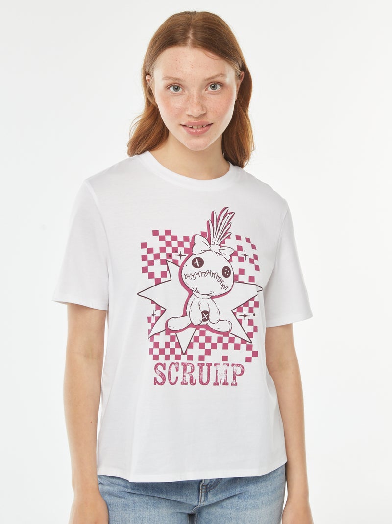 Camiseta de manga corta 'Scrum' 'Lilo & Stitch' de Disney Blanco - Kiabi