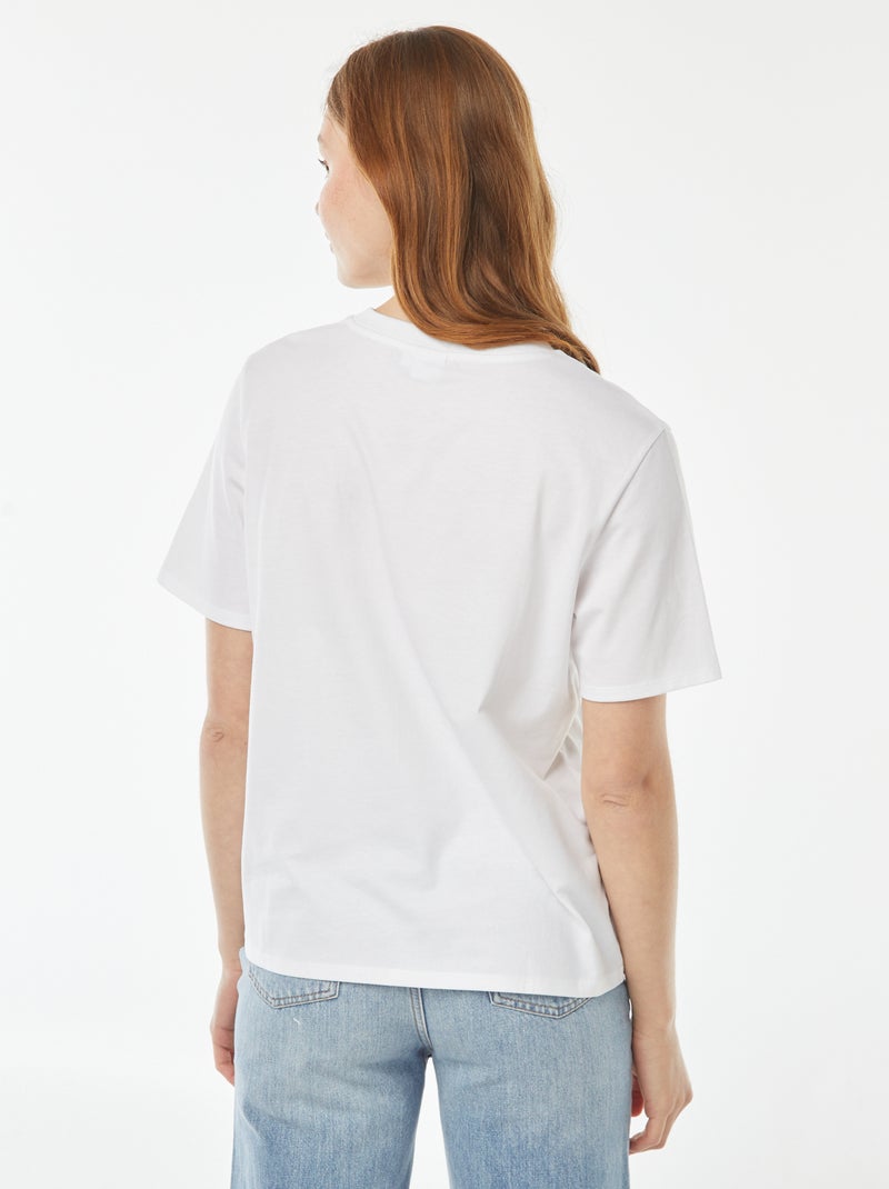 Camiseta de manga corta 'Scrum' 'Lilo & Stitch' de Disney Blanco - Kiabi