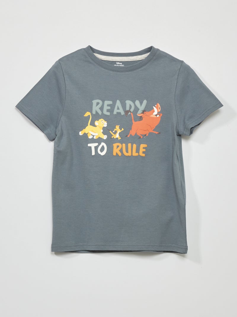 Camiseta de manga corta 'Simba' GRIS - Kiabi