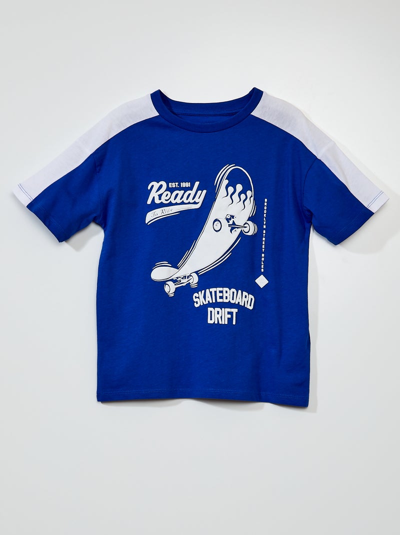 Camiseta de manga corta 'Skate' AZUL - Kiabi