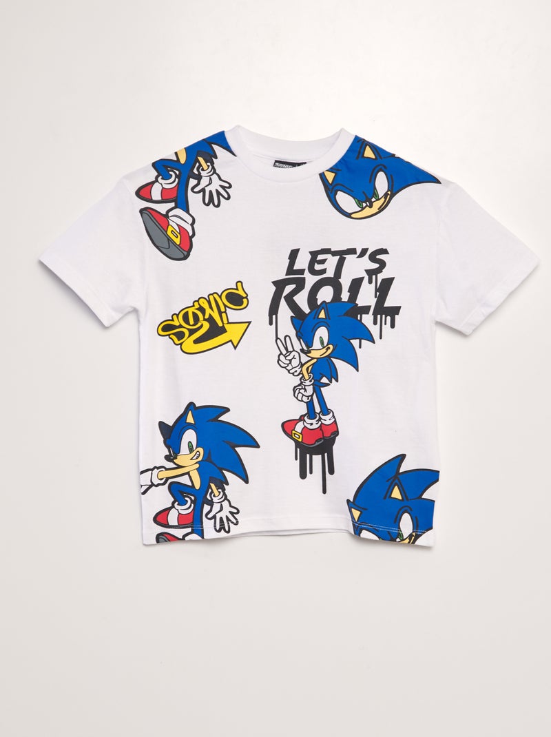 Camiseta de manga corta 'Sonic' blanco - Kiabi