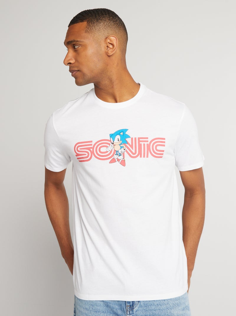 Camiseta de manga corta 'Sonic' blanco - Kiabi