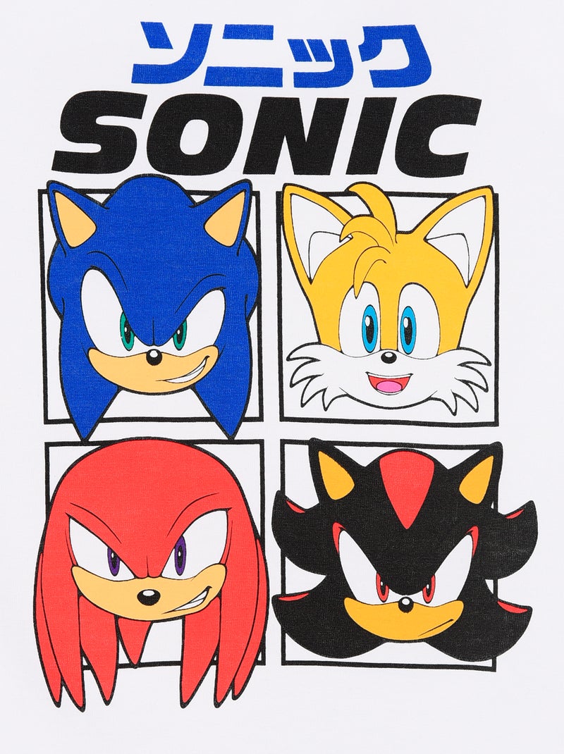 Camiseta de manga corta 'Sonic' Blanco - Kiabi