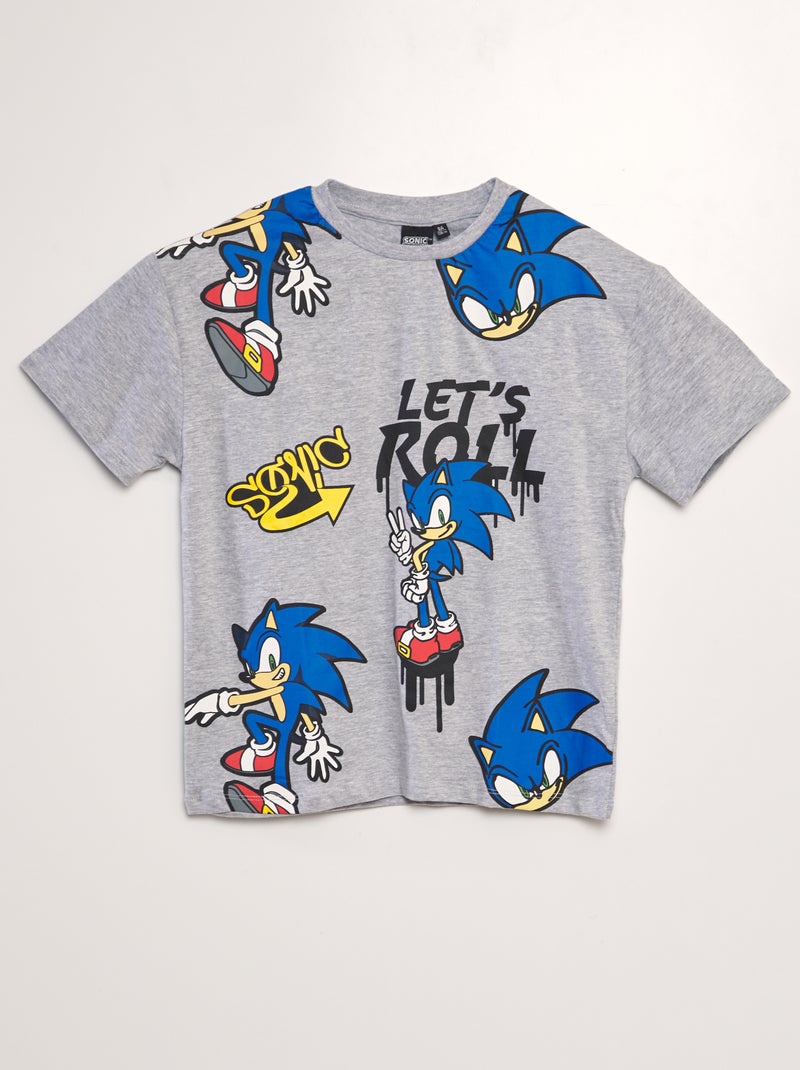 Camiseta de manga corta 'Sonic' GRIS - Kiabi