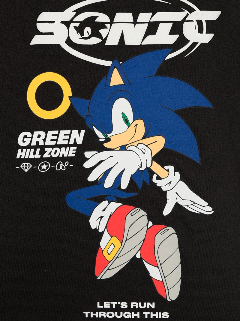 Camiseta de manga corta 'Sonic' Negro - Kiabi