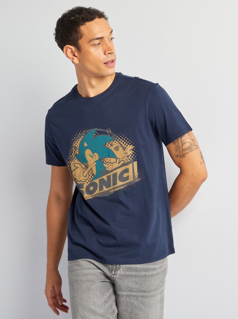 Camiseta de manga corta 'Sonic' SEGA' azul - Kiabi