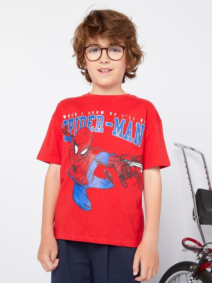 Camiseta de manga corta 'Spider-Man' Rojo - Kiabi