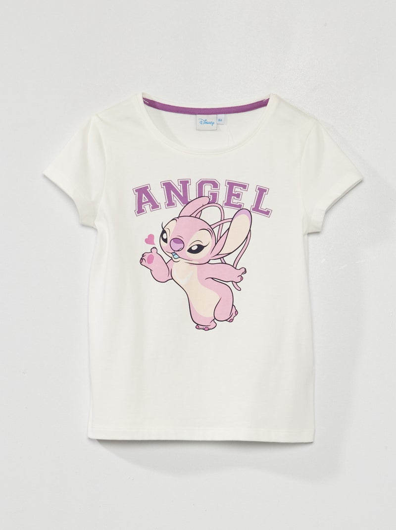 Camiseta de manga corta 'Stitch' BEIGE - Kiabi