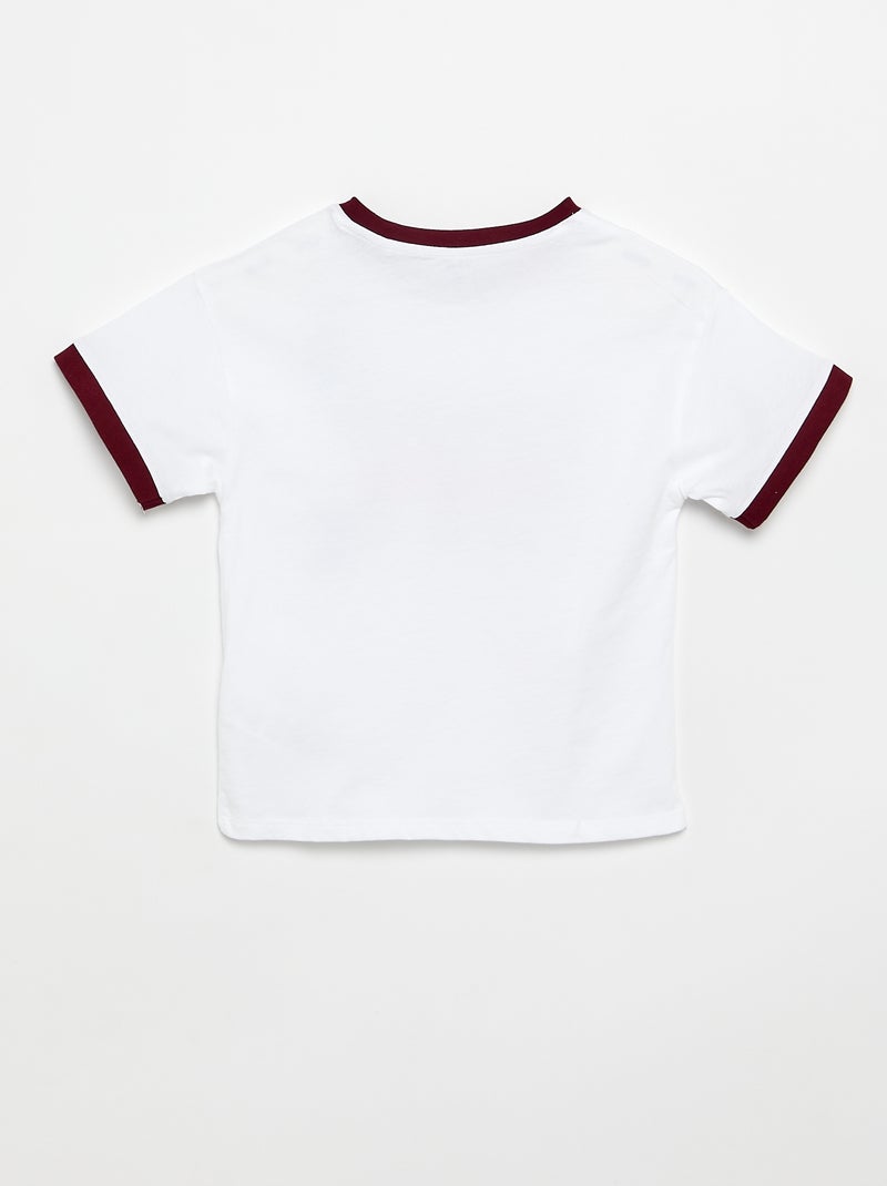 Camiseta de manga corta 'Stitch' Blanco - Kiabi