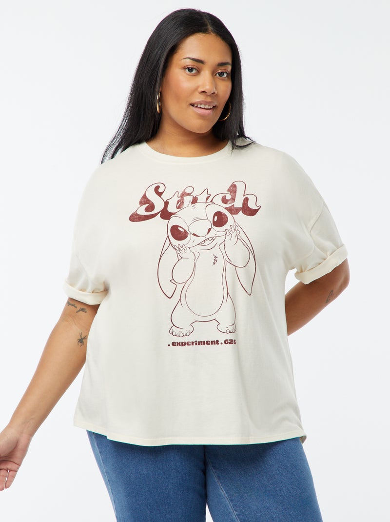 Camiseta de manga corta 'Stitch' 'Disney' Blanco - Kiabi