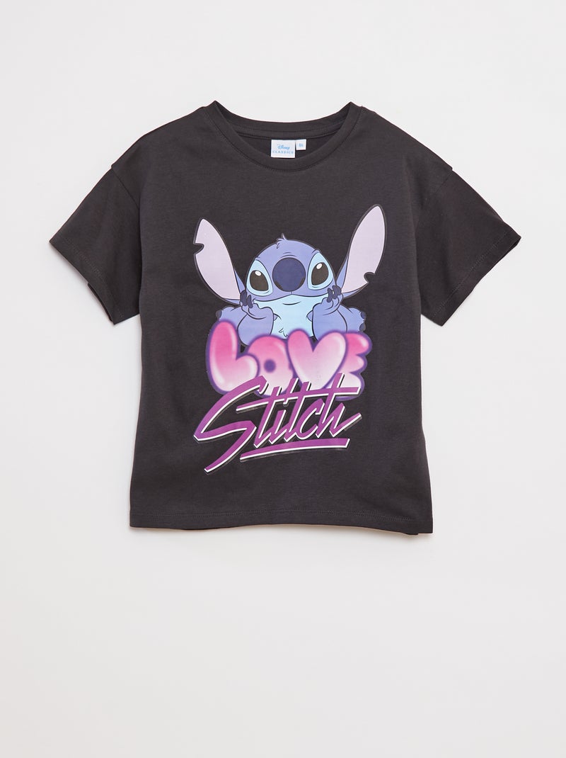 Camiseta de manga corta 'Stitch' 'Disney' Negro - Kiabi