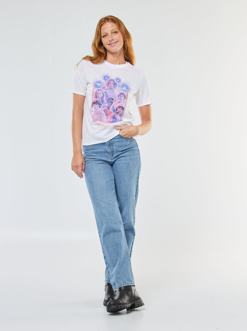 Camiseta de manga corta 'Stranger Things' Blanco - Kiabi