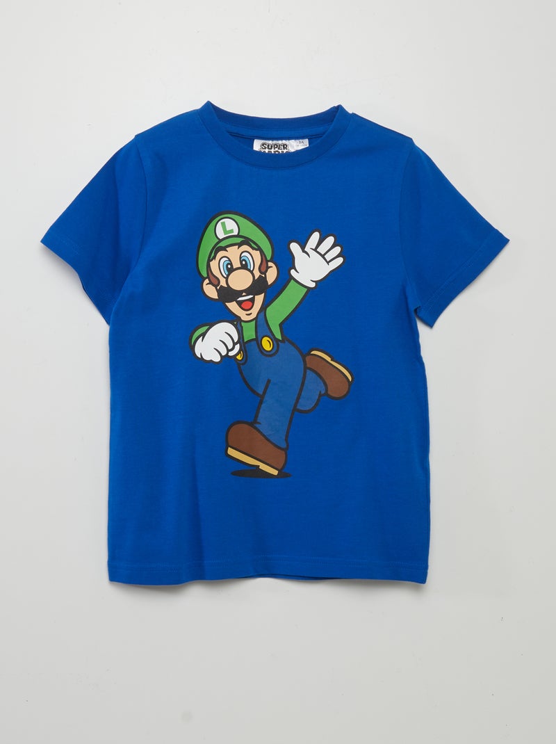 Camiseta de manga corta 'Super-Mario' AZUL - Kiabi