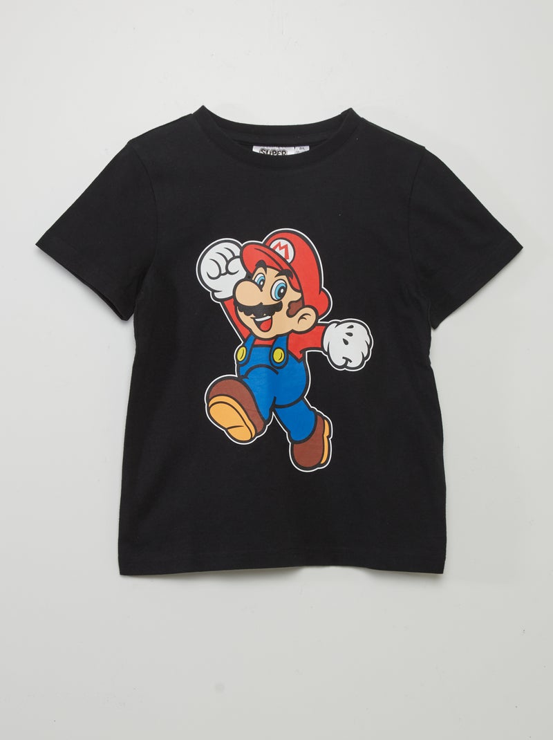 Camiseta de manga corta 'Super-Mario' NEGRO - Kiabi