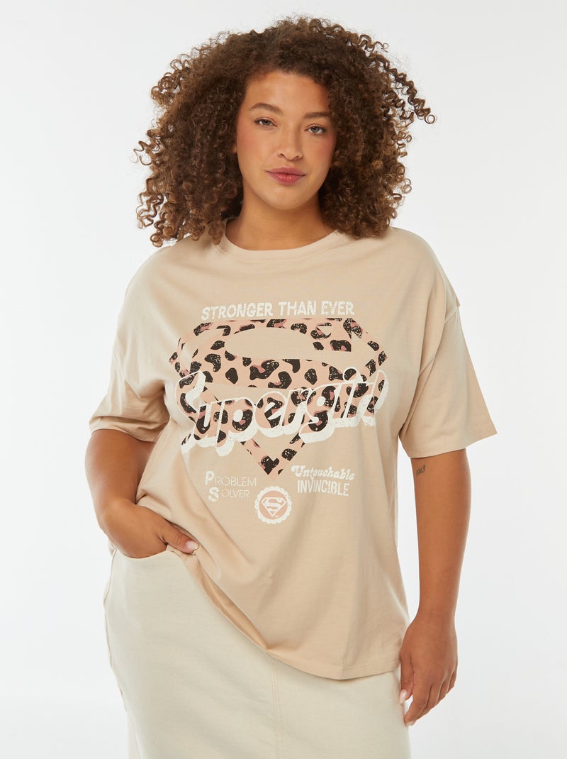 Camiseta de manga corta 'Supergirl' 'DC Comics' BEIGE - Kiabi