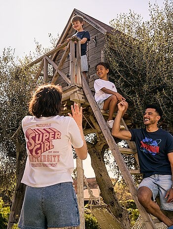 Camiseta de manga corta 'Superman' 'DC Comics' con estampado en ambos lados