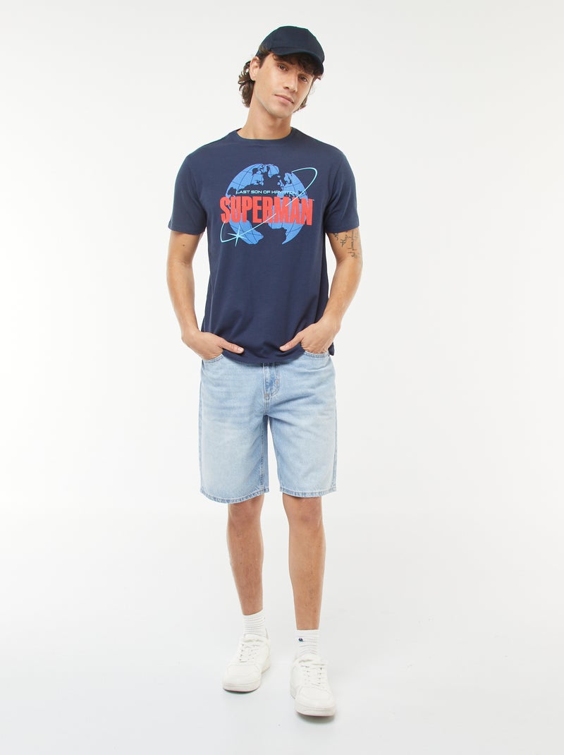 Camiseta de manga corta 'Superman' 'DC Comics' NEGRO - Kiabi
