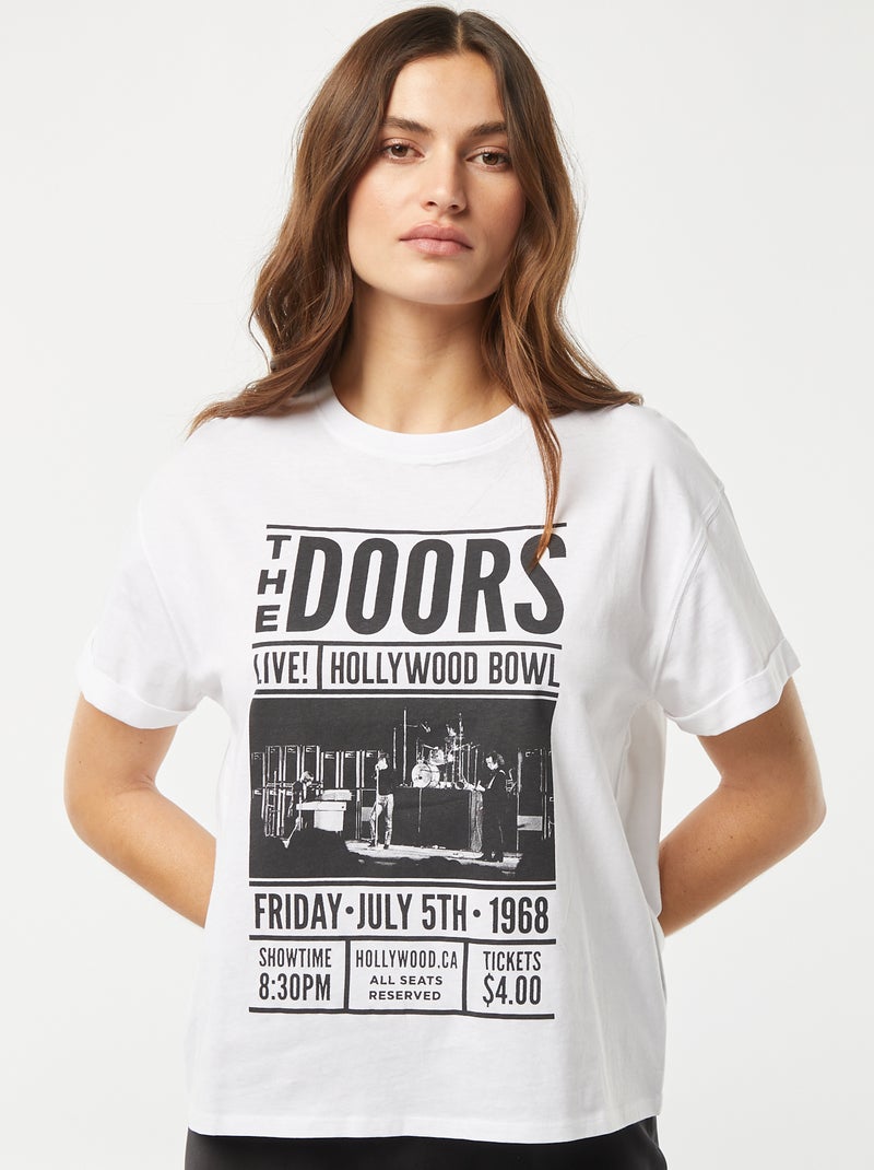Camiseta de manga corta 'The Doors' BLANCO - Kiabi