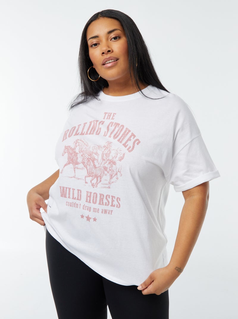 Camiseta de manga corta 'The Rolling Stones' BLANCO - Kiabi