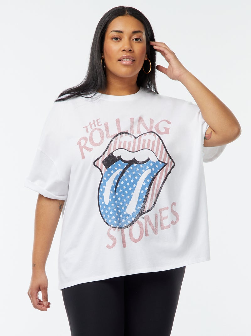 Camiseta de manga corta 'The Rolling Stones' BLANCO - Kiabi