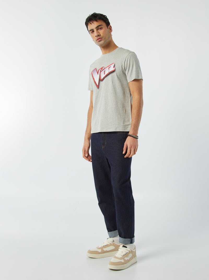 Camiseta de manga corta 'The Voice' Gris - Kiabi