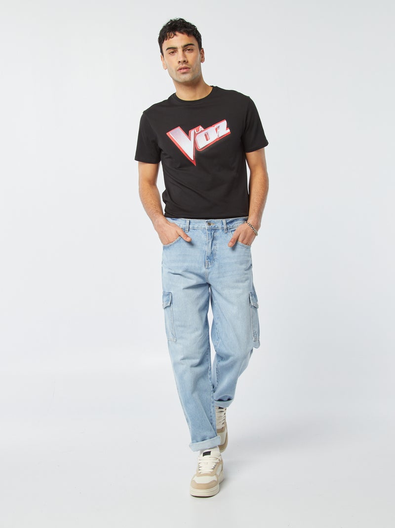 Camiseta de manga corta 'The Voice' Negro - Kiabi