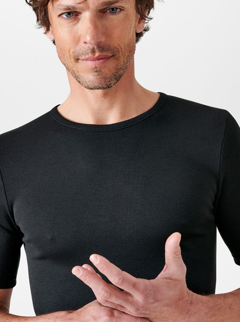 Camiseta de manga corta thermolactyl 'Damart' negro - Kiabi