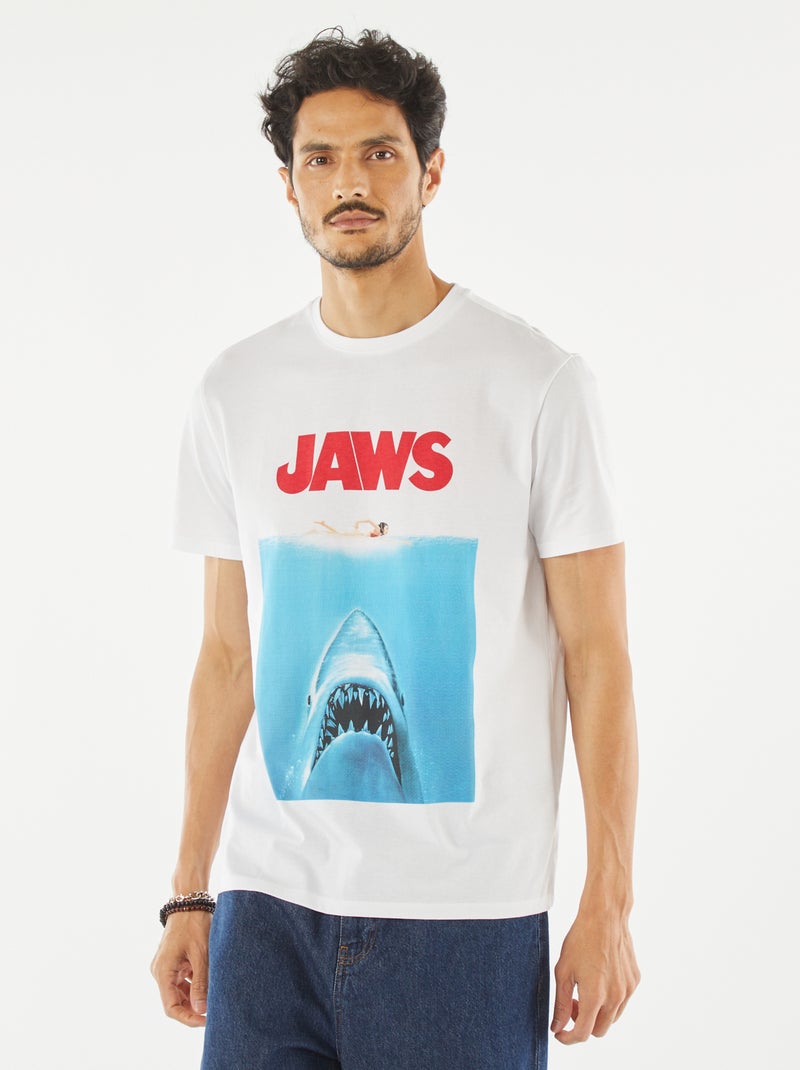 Camiseta de manga corta 'Tiburón' BLANCO - Kiabi