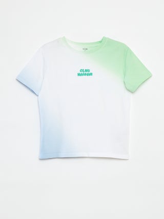 Camiseta de manga corta tie-dye
