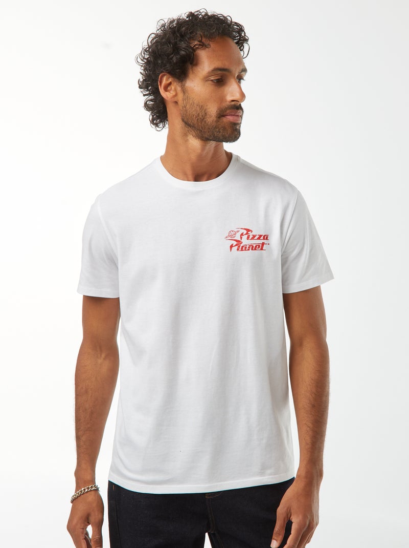 Camiseta de manga corta 'Toy Story' 'Pizza Planet' Blanco - Kiabi