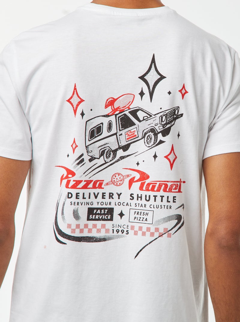 Camiseta de manga corta 'Toy Story' 'Pizza Planet' Blanco - Kiabi