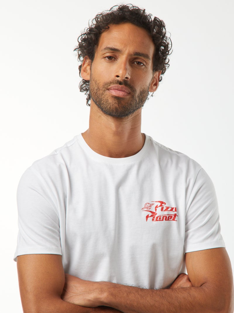 Camiseta de manga corta 'Toy Story' 'Pizza Planet' Blanco - Kiabi