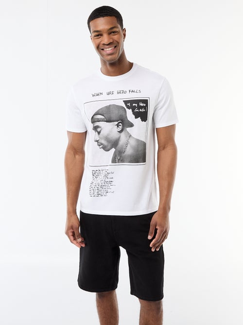 Camiseta de manga corta 'Tupac' - Kiabi