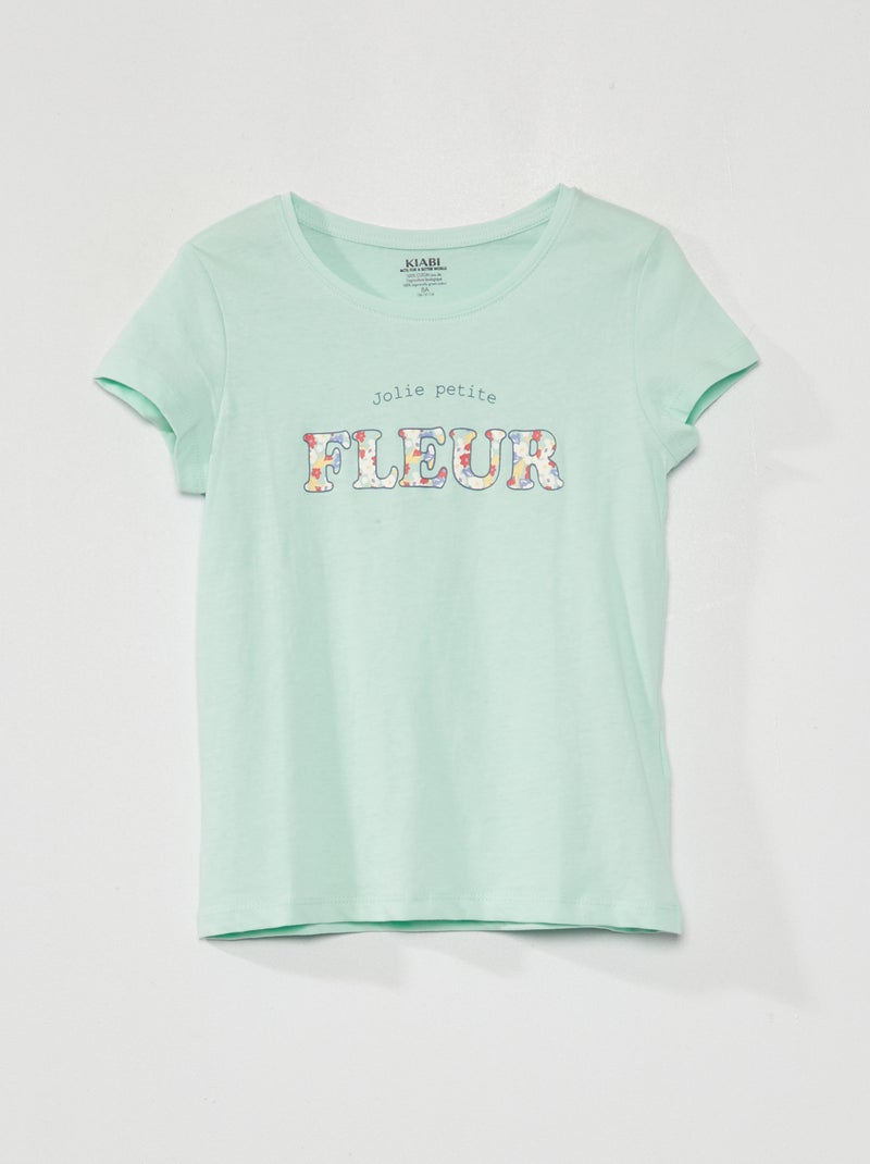 Camiseta de manga corta VERDE - Kiabi