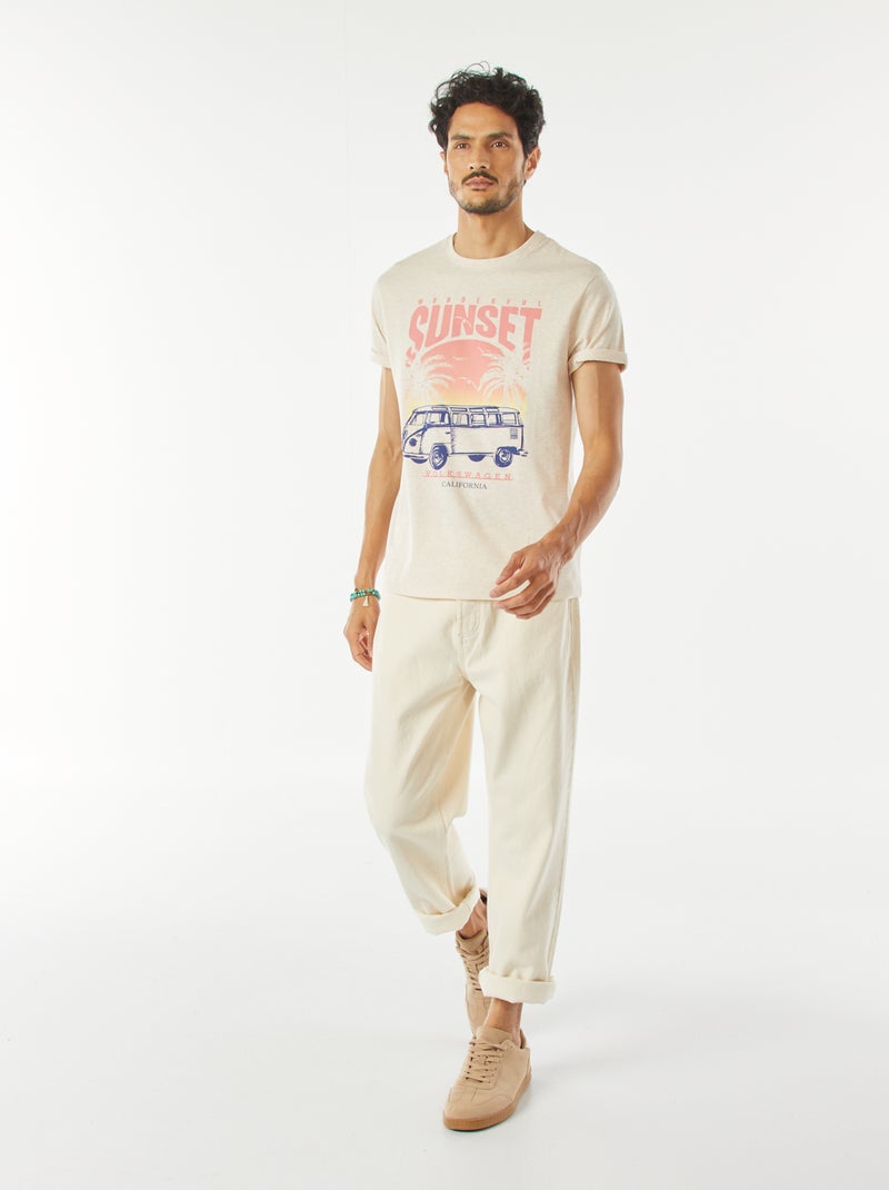 Camiseta de manga corta 'Volkswagen' BEIGE - Kiabi