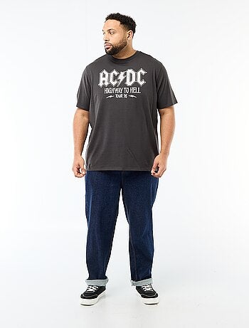 Camiseta de manga corta y cuello redondo 'ACDC' de algodón