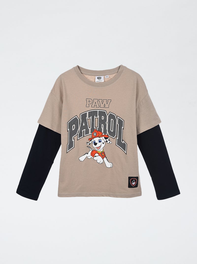 Camiseta de manga doble 'Patrulla Canina' Beige - Kiabi