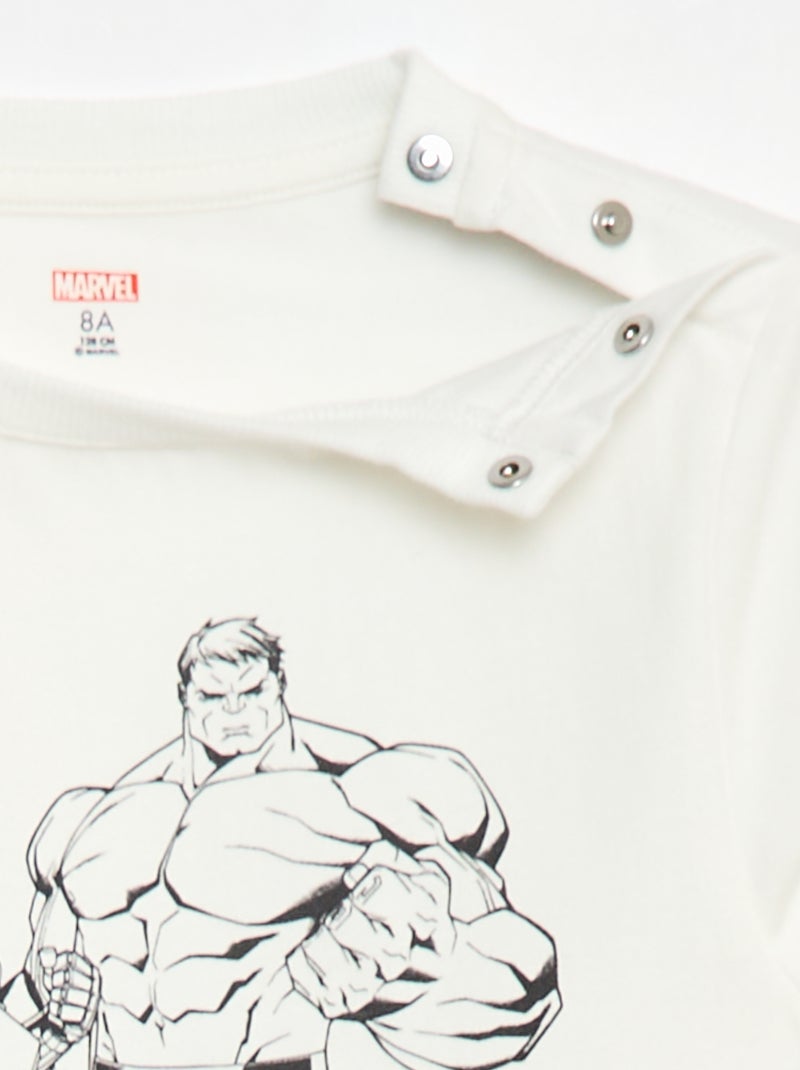 Camiseta de manga larga - Avengers - colección fácil de poner Blanco - Kiabi