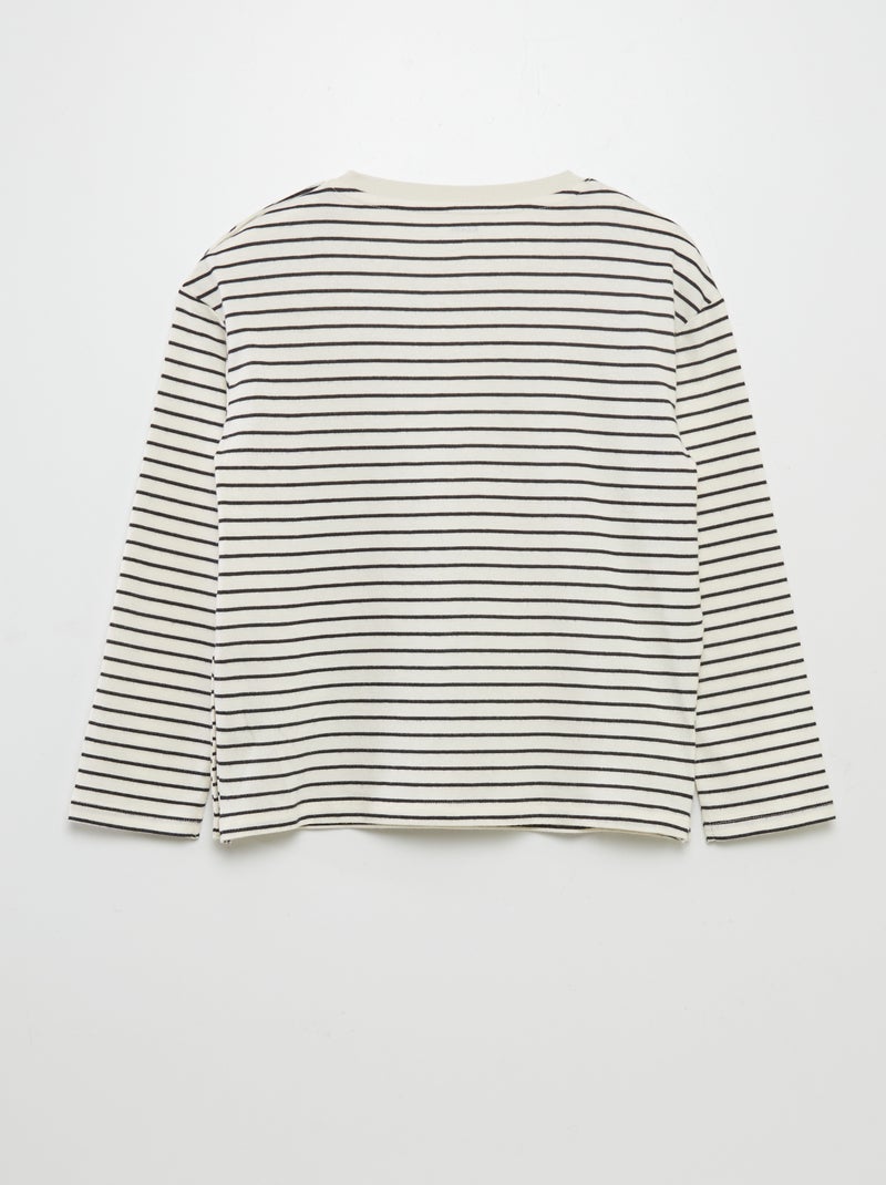 Camiseta de manga larga - colección fácil de poner BEIGE - Kiabi