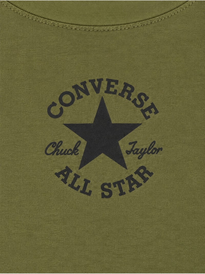 Camiseta de manga larga - converse Caqui - Kiabi