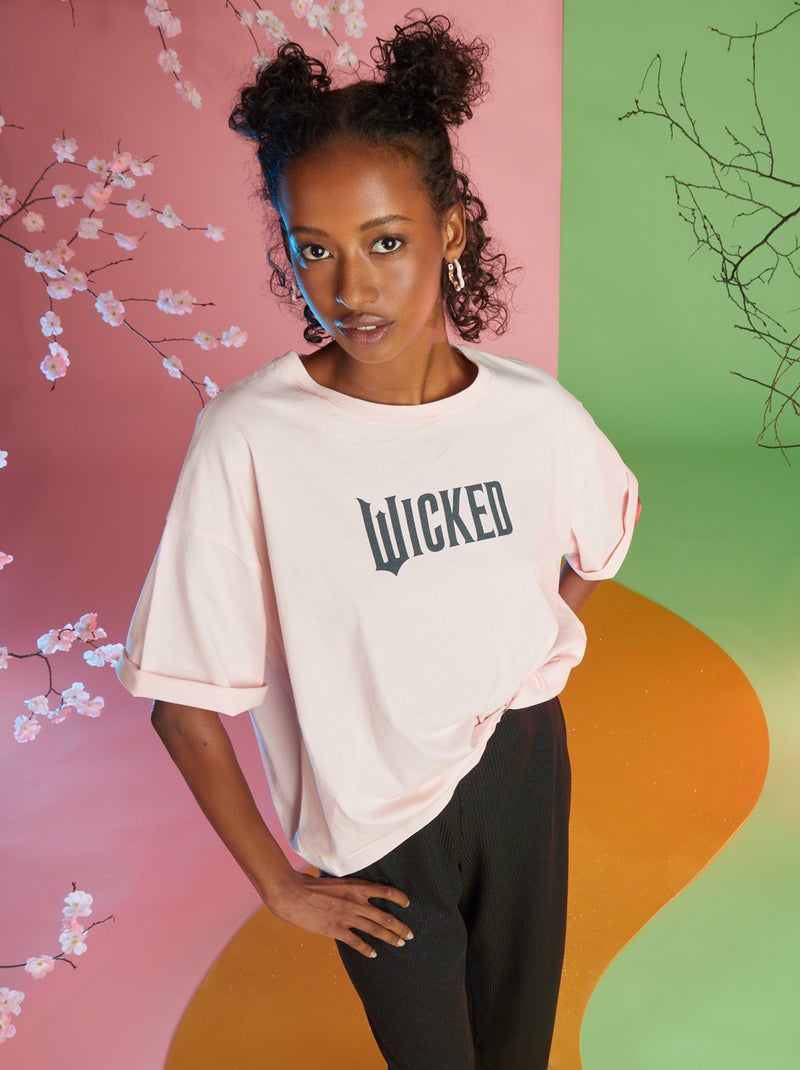 Camiseta de manga larga - Wicked ROSA - Kiabi