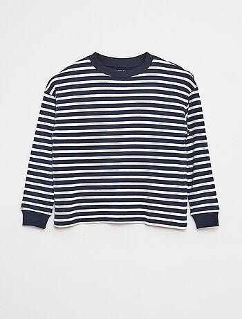 Camiseta de manga larga a rayas