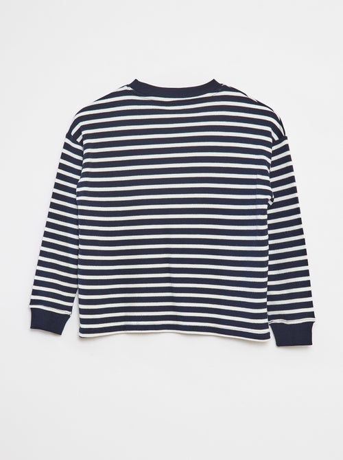 Camiseta de manga larga a rayas - Kiabi