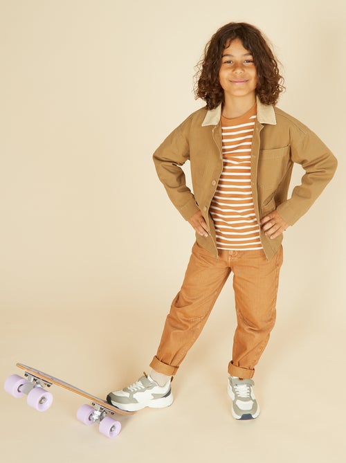 Camiseta de manga larga a rayas - Kiabi