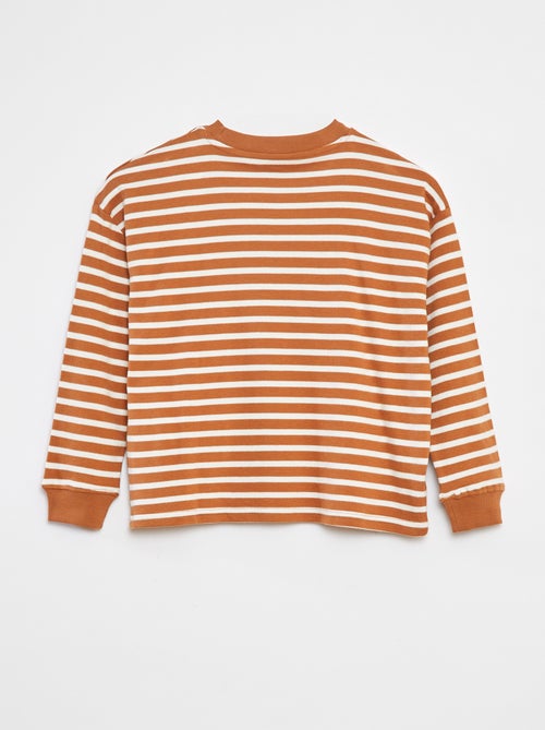 Camiseta de manga larga a rayas - Kiabi