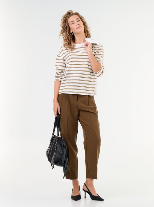 Camiseta de manga larga a rayas - Kiabi