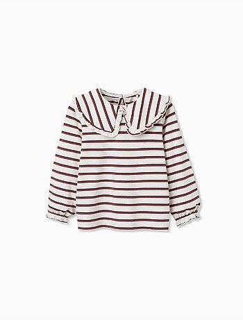 Camiseta de manga larga a rayas
