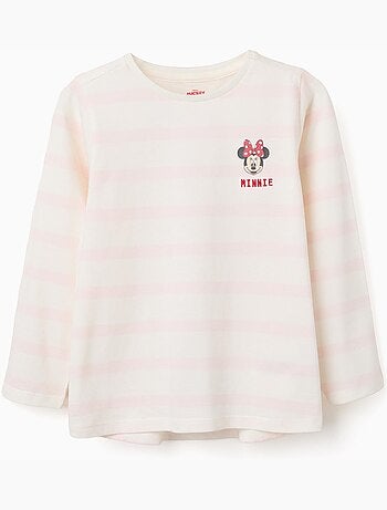 Camiseta de manga larga a rayas con estampado Minnie